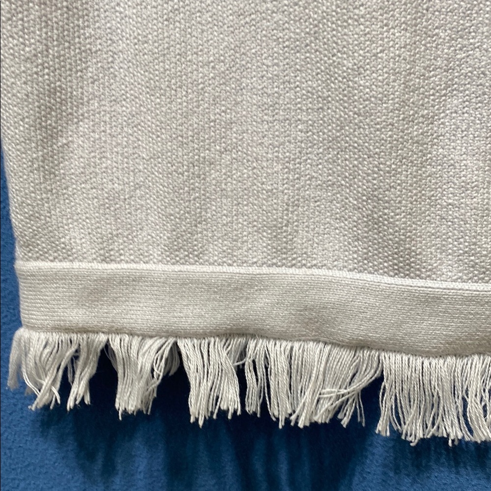 Elegant Light Blue Fringe Hem Women's Top - Picture 7 of 16